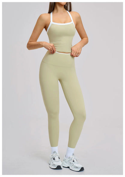 2 Pieces Yoga Set Women Workout Outfits Fitness Clothes Sportswear Gym Tracksuit High Waist Leggings Sports Bra Athletic Wear