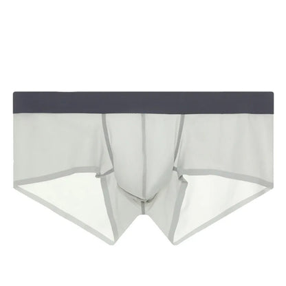 New Ultra-thin Quick Dry Mens Boxer Shorts Ice Silk Man Panties Seamless Sexy Underwear U Bulge Pouch Male Breathable Underpants