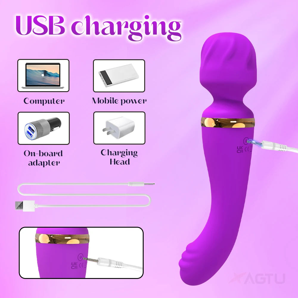 Powerful Ava Bar Vibrator Wand Dildos Sex Toys for Woman Dual Motor Clit G-Spot Clitoris Stimulator Vibrators Sex Toy for Couple