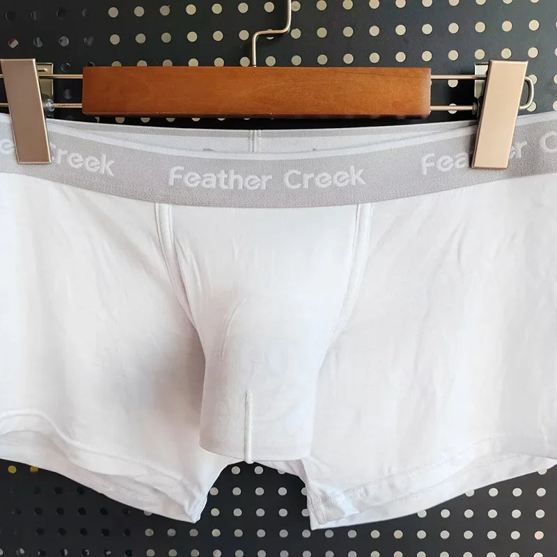 Man Bulge Pouch Underwears Super Big U-Concex Boxers Elastic Modal Crotch Pockets Lingerie Low Waist Briefs Enhancing Underpants