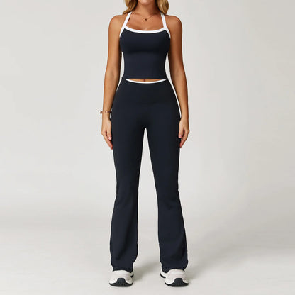 2 Pieces Yoga Set Women Workout Outfits Fitness Clothes Sportswear Gym Tracksuit High Waist Leggings Sports Bra Athletic Wear