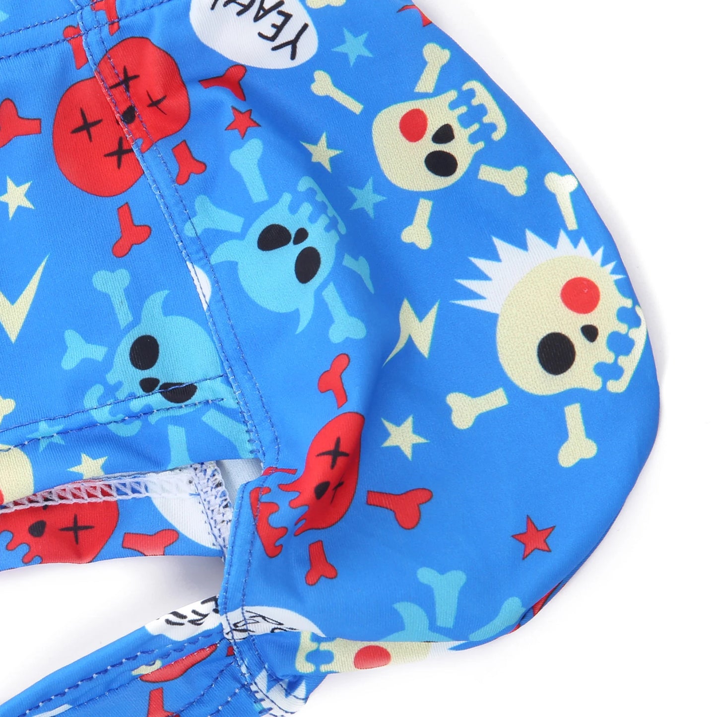 Men Penis Bag Jockstrap Lingerie Soft Hollow Sexy Breathable Boxer Brief Low Rise Skull Print U Pouch Underwear