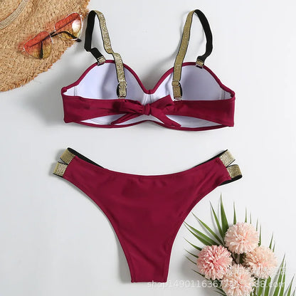 Summer Sexy Bikinis Push Up Swimsuits Women's Swimwear For Female Beach Swim Wear Bathing Suits Brazilian Bikini Set Pool Bather