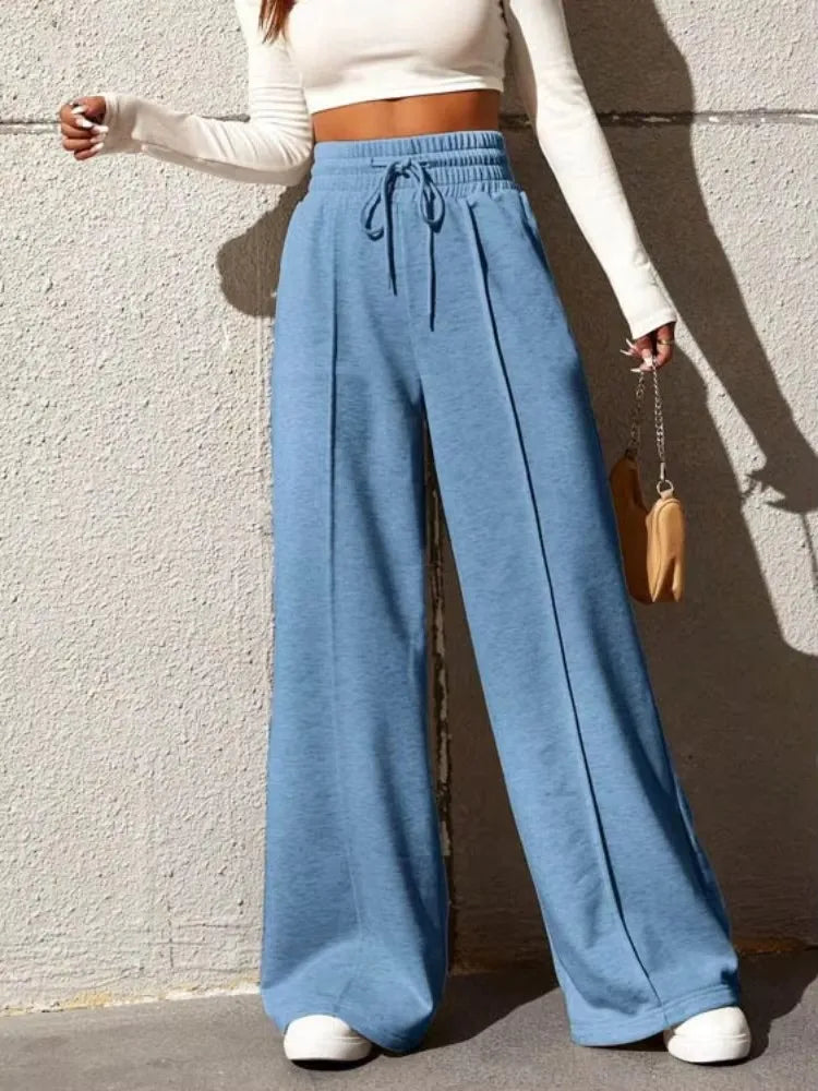 Autumn New Straight Leg Loose Sweatpants Wide Leg Pants for Outdoor Dance Casual Long Trousers Comfortable Loose Fit Long Pants