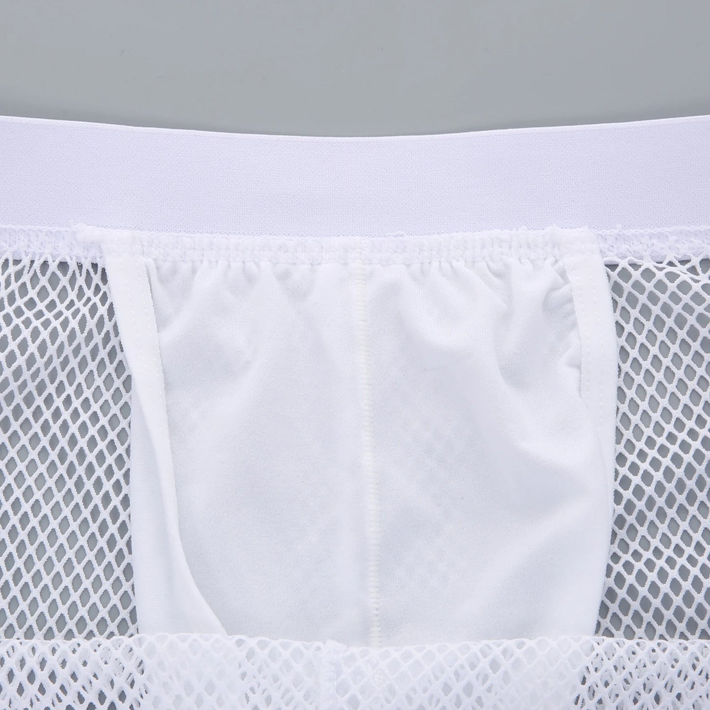 Sexy Man Boxers Transparent Mesh Underwear Men's Inner Pouch Panties Side Split See Through Boxer Shorts Boxershorts Underpants