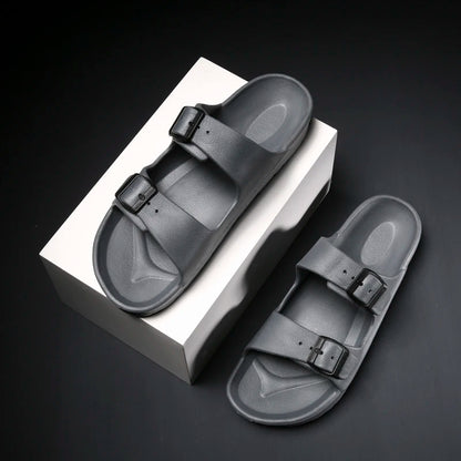 Lightweight adjustable EVA sandals with dual straps for couples. Ideal for outdoor & indoor use.