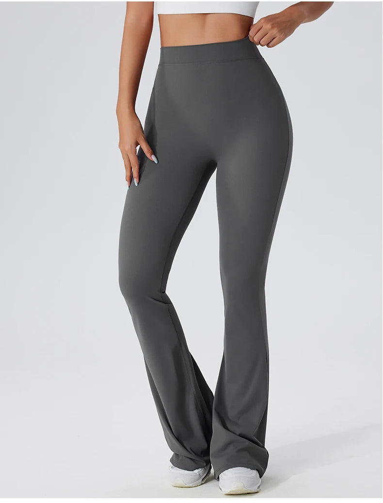 Sexy Sports Leggings Women V Back Scrunch Flares Leggings High Waist Yoga Flares Pants Push Up Gym Leggings Women Yoga Clothes