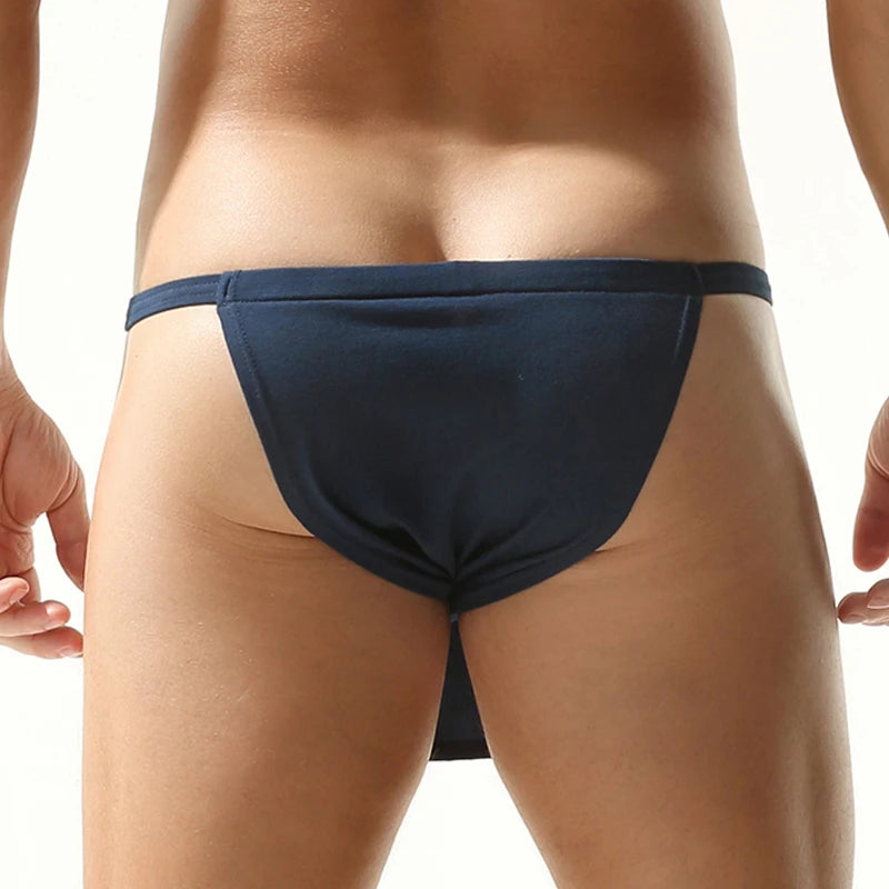 Men's triangle underwear, breathable, Japanese style, solid color, sexy