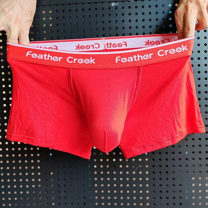 Man Bulge Pouch Underwears Super Big U-Concex Boxers Elastic Modal Crotch Pockets Lingerie Low Waist Briefs Enhancing Underpants