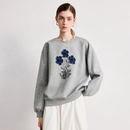 TOYOUTH Women Cotton Sweatshirt 2026 Spring New Knit Striped Turn-Down Collar Loose Unique Stylish Top
