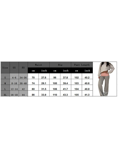 Casual Women Wide Leg Sweatpants Low Rise Flare Lounge Pant Bell Bottoms Y2K Trousers Fold Over Yoga Pants