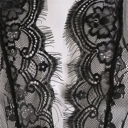 Women Sexy Lingerie Babydoll Erotic Transparent V-Neck Nightdress Robe G-string Costume Lace Sleepwear Dress