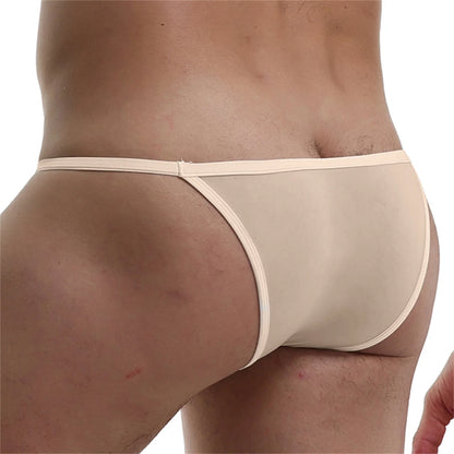 CLEVER-MENMODE Men's Sexy Lingerie Penis Bag Mini Underwear Ultra-Thin Transparent Panties Bikini Briefs Gay G-string Suspenders