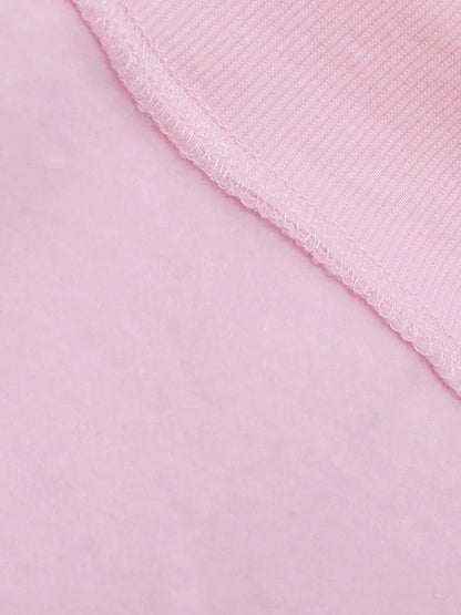 Disney Pink Disneyland Letter Embroidery Cartoon Mickey Minnie Cute Print Sweatshirt Zipper Women Jumper Fleece Pullover Unisex