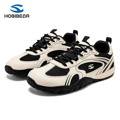 HOBIBEAR Wide Toe Flat Shoes Outdoor Sports Shoes Friendly for Wide Footbed Spring Autumn Casual Daily Shoes Comfortable Brea...