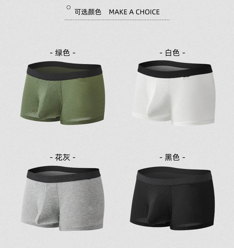 GTOPX MAN Cotton Boxers Shorts Ball Pouch Underwear Large Pockets Adult Sexy Undies
