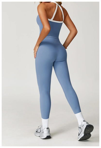 2 Pieces Yoga Set Women Workout Outfits Fitness Clothes Sportswear Gym Tracksuit High Waist Leggings Sports Bra Athletic Wear