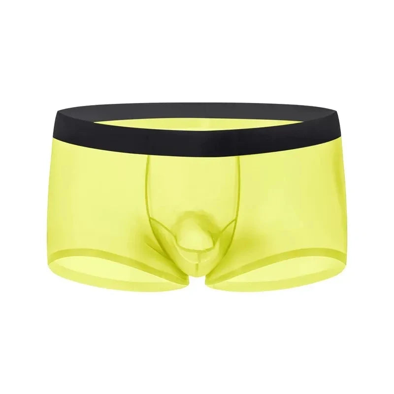 Underwear men's boxer shorts Elephant transparent ice silk bullet separation personality pants