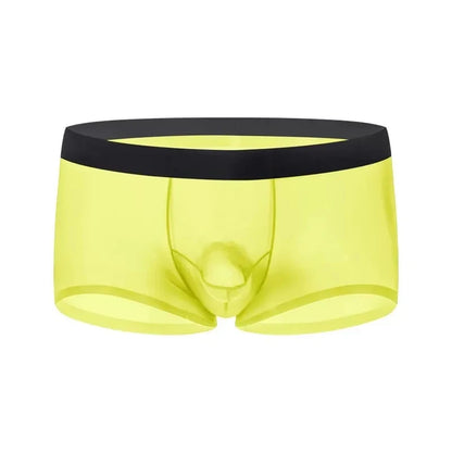 Underwear men's boxer shorts Elephant transparent ice silk bullet separation personality pants