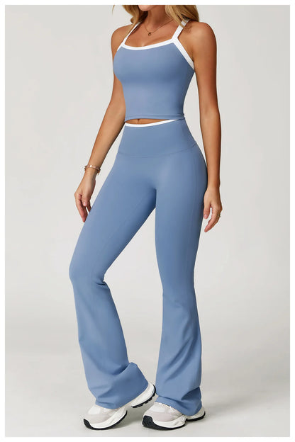 2 Pieces Yoga Set Women Workout Outfits Fitness Clothes Sportswear Gym Tracksuit High Waist Leggings Sports Bra Athletic Wear