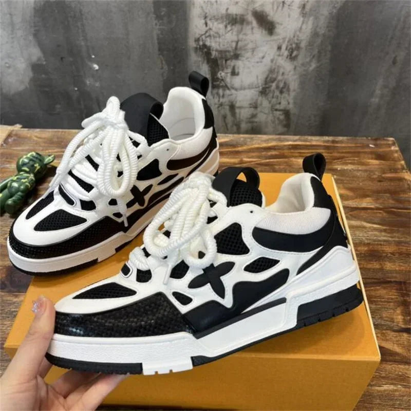 Skate Sneakers Designer Trainer Sneaker Casual Runner Shoe Outdor Leather Flower Ruuing Fashion Classic Women Men Shoes EU Size