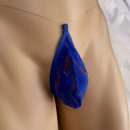 Sexy Men Thong Stand Up Big Pouch Male Panties Soft Lace GString Invisible Men Underwear Perizoma Uomo Celana Dalam Gay Thong