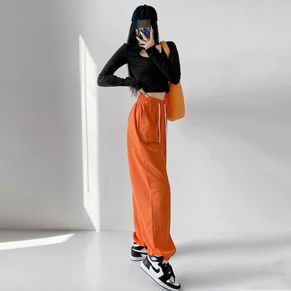 Floral Print Women's Dance Pants Hip Hop Joggers Loose Fit Trousers for Jazz Sportswear