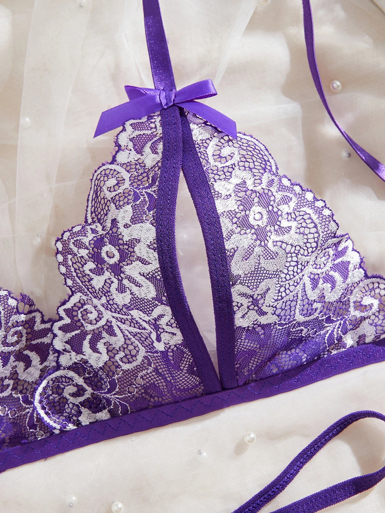 Women Floral Underwear Set, Bra And Thong Sets, Women Clothing, Valentine's Day Gift