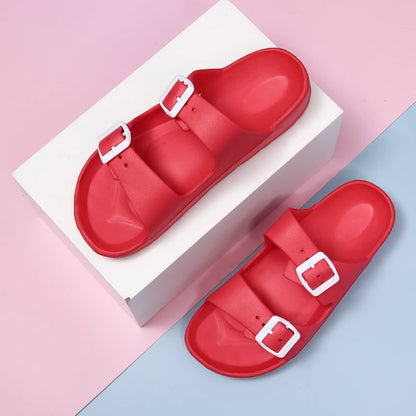 Lightweight adjustable EVA sandals with dual straps for couples. Ideal for outdoor & indoor use.