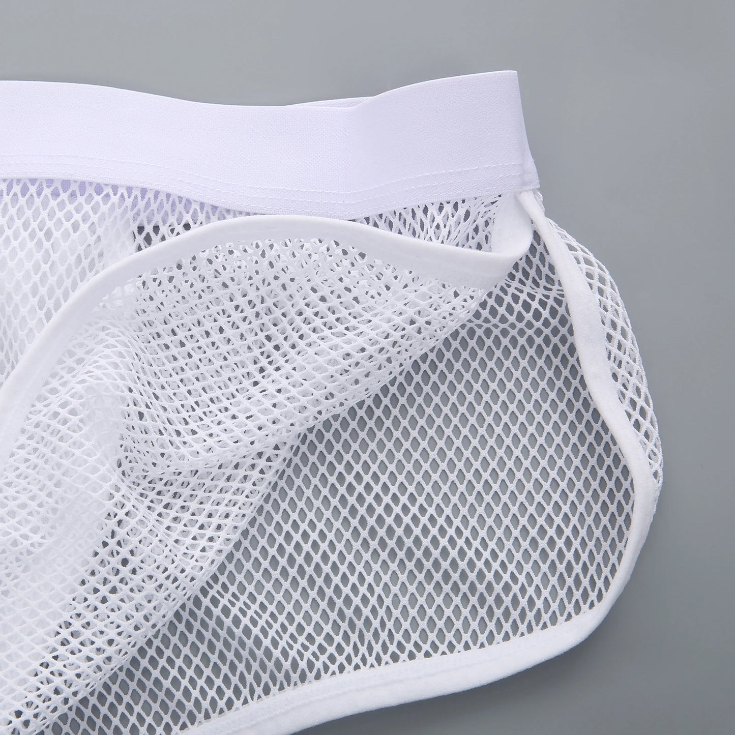 Sexy Man Boxers Transparent Mesh Underwear Men's Inner Pouch Panties Side Split See Through Boxer Shorts Boxershorts Underpants