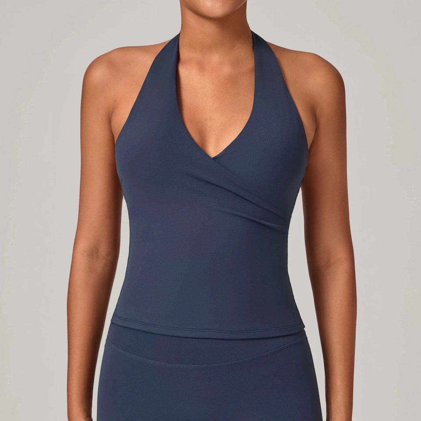 Halter Vest Gym Vest Woman Backless Tank Tops Push Up Sport Vest Running Outdoor Recreation Vest Workout Elastic Tops Activewear