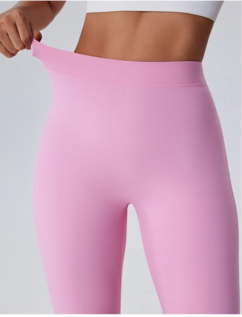 Sexy Sports Leggings Women V Back Scrunch Flares Leggings High Waist Yoga Flares Pants Push Up Gym Leggings Women Yoga Clothes