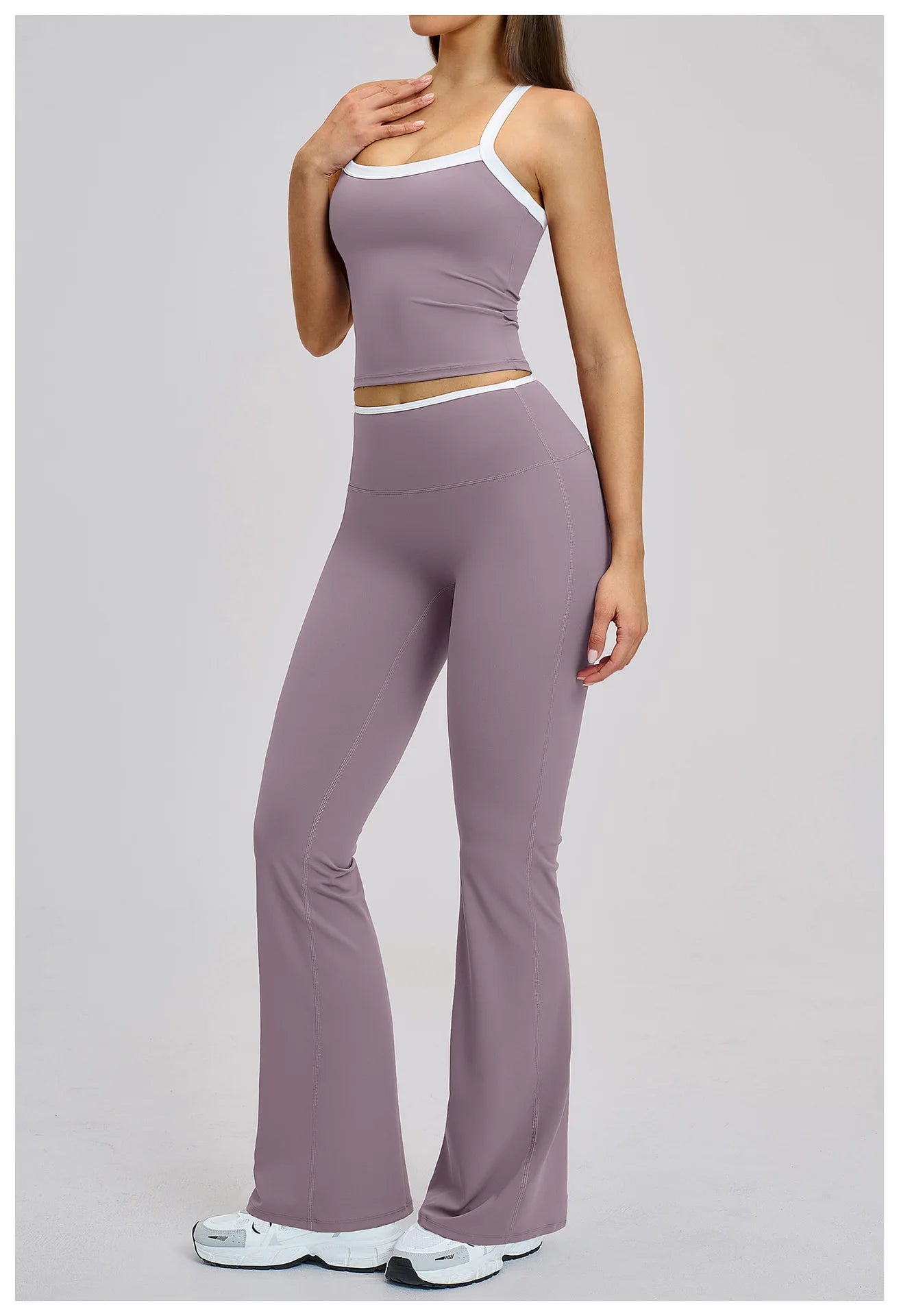 2 Pieces Yoga Set Women Workout Outfits Fitness Clothes Sportswear Gym Tracksuit High Waist Leggings Sports Bra Athletic Wear