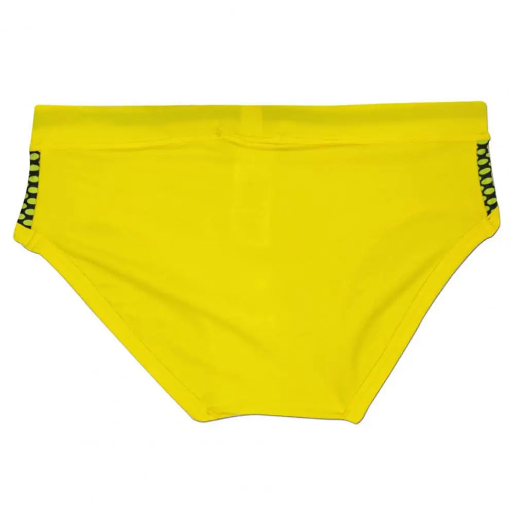 Men Summer Swim Briefs Low-rise Drawstring Sexy Swimming Briefs Dot Stitching Print Swimming Trunks Swimwear 남성 수영 팬티