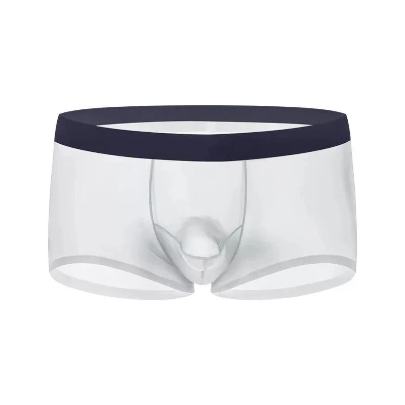 Underwear men's boxer shorts Elephant transparent ice silk bullet separation personality pants