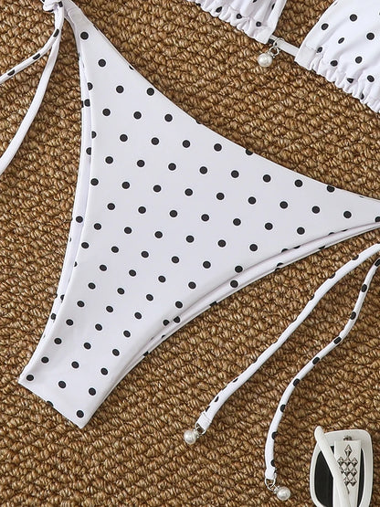 Sexy  Micro Bikinis Sets Pearl Dot Print Swimwear 2026 Bathing Suit Woman Beachwear Women Beach Summer Bikini Two-piece Swimsuit