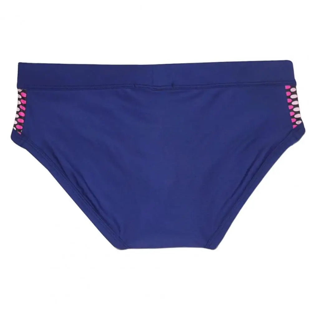 Men Summer Swim Briefs Low-rise Drawstring Sexy Swimming Briefs Dot Stitching Print Swimming Trunks Swimwear 남성 수영 팬티