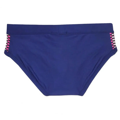 Men Summer Swim Briefs Low-rise Drawstring Sexy Swimming Briefs Dot Stitching Print Swimming Trunks Swimwear 남성 수영 팬티