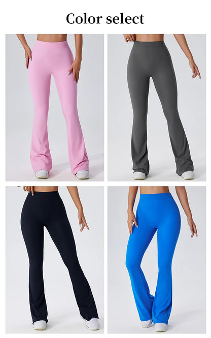 Sexy Sports Leggings Women V Back Scrunch Flares Leggings High Waist Yoga Flares Pants Push Up Gym Leggings Women Yoga Clothes