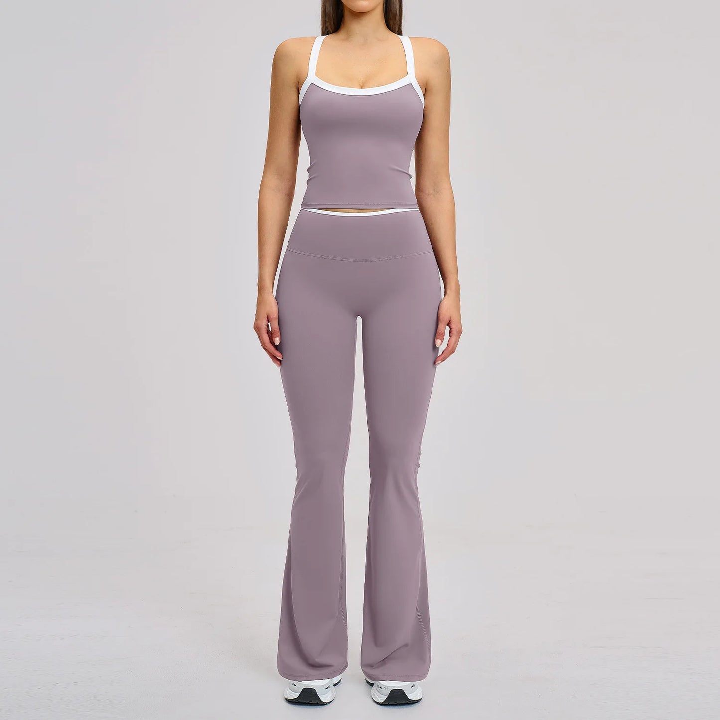 2 Pieces Yoga Set Women Workout Outfits Fitness Clothes Sportswear Gym Tracksuit High Waist Leggings Sports Bra Athletic Wear