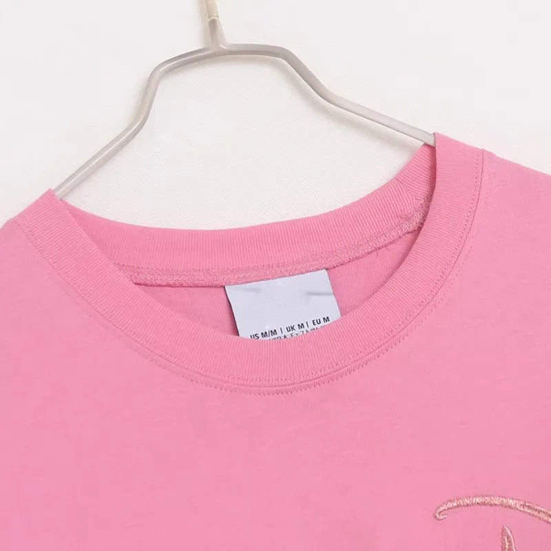 Disney World Letter Mickey Mouse Cartoon Print Embroidery Flares Pearl Pink Sweatshirt Sweet Women Long Sleeve Loose Jumper Tops