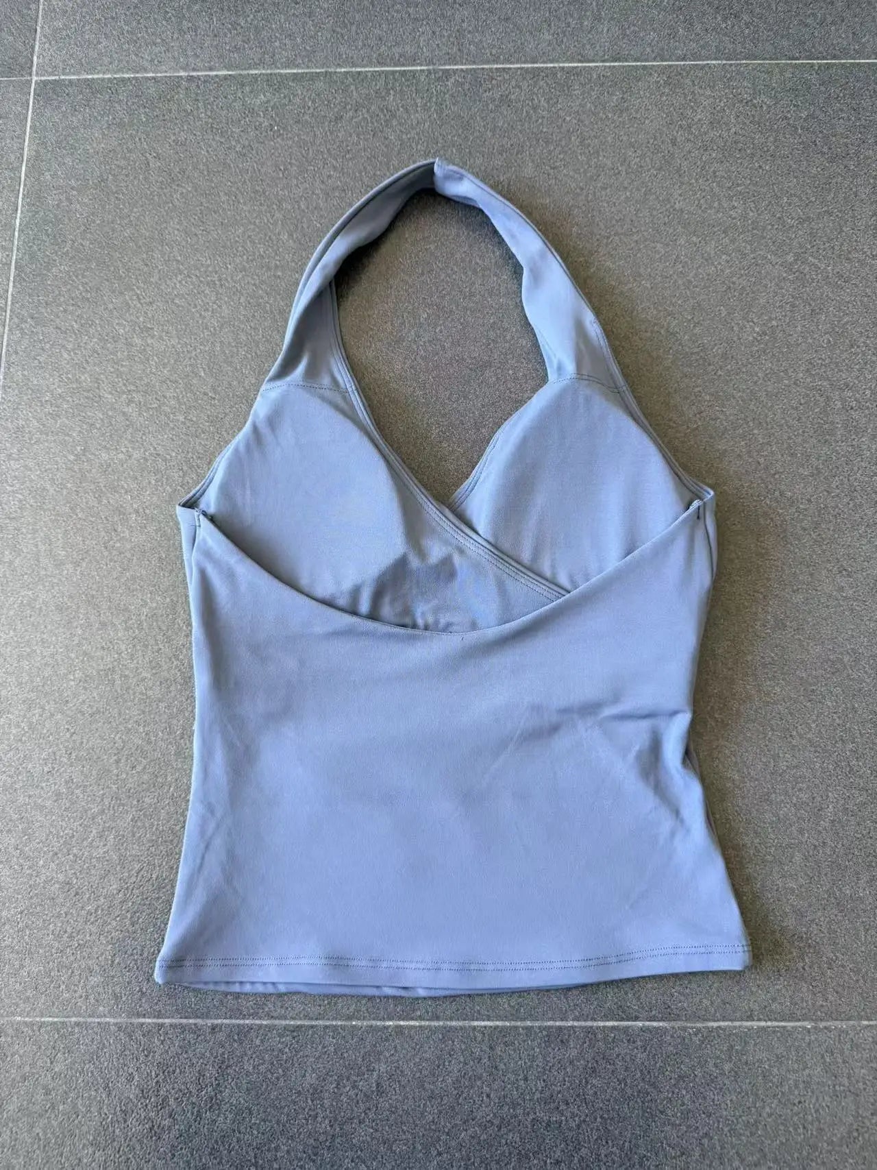 Halter Vest Gym Vest Woman Backless Tank Tops Push Up Sport Vest Running Outdoor Recreation Vest Workout Elastic Tops Activewear