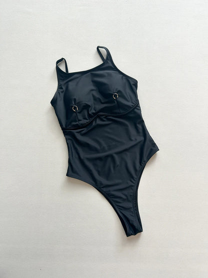 Thong 2025 Sexy Women One Piece Swimsuit Swimwear Female Solid High Waist Monokini Swimming Suit Bathing Suit Biquini Beachwear