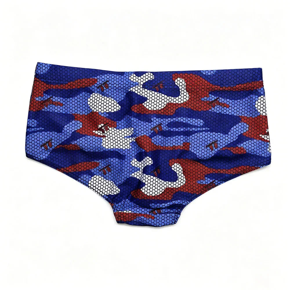 Sexy Swimming Trunks Mens Camouflage Swim Boxer Briefs Swimwear Young Man Swimsuit Beach Surfing Bathing Suit Shorts Zwembroek