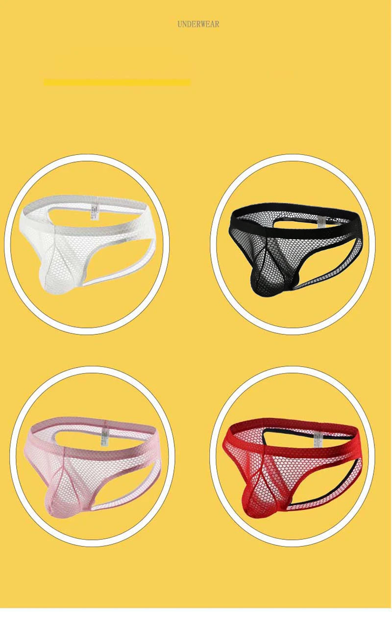 Sexy Men Underpants Thong Jock Strap Man Underwear G String Jockstrap Anal Mesh Buttocks Panties Open Butt Hollow Cueca Hombre