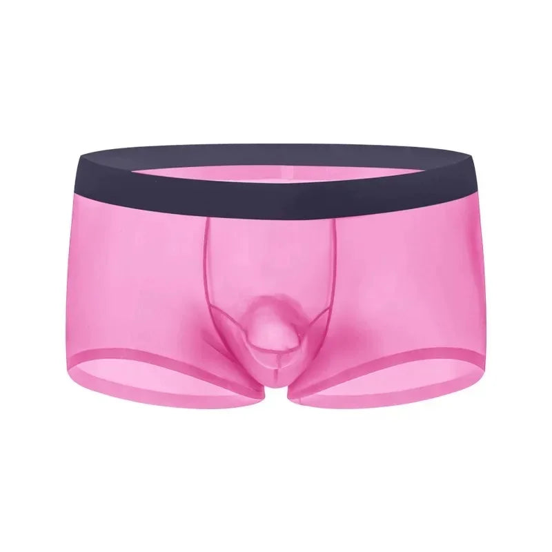 Underwear men's boxer shorts Elephant transparent ice silk bullet separation personality pants