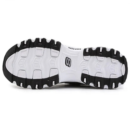 Skechers Women's Shoes D'Lites 1.0 Classic Panda Shoes Women's Casual Sports Shoes Trendy Fashion Height-Increasing Dad Shoes 66666179-Bkw