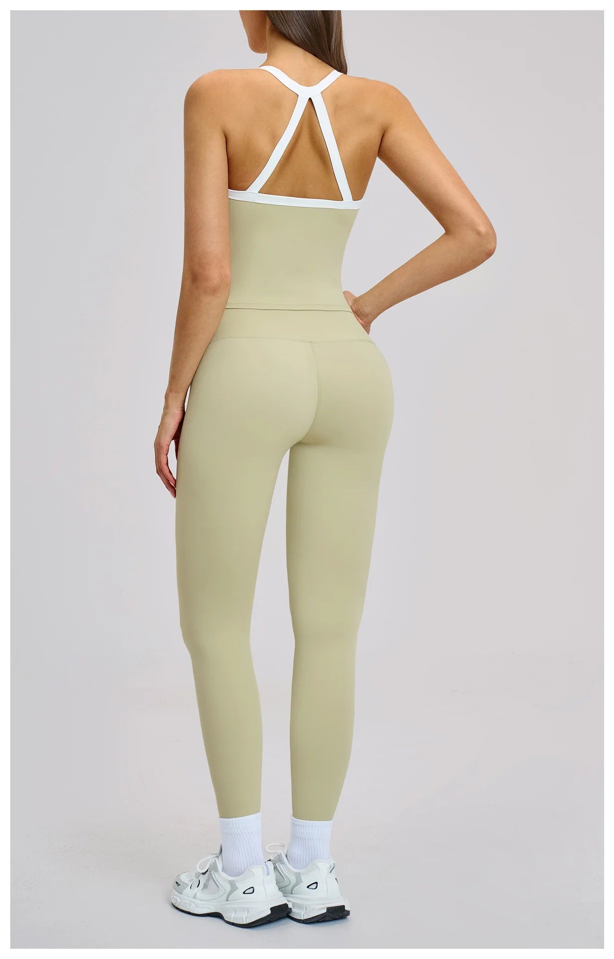2 Pieces Yoga Set Women Workout Outfits Fitness Clothes Sportswear Gym Tracksuit High Waist Leggings Sports Bra Athletic Wear