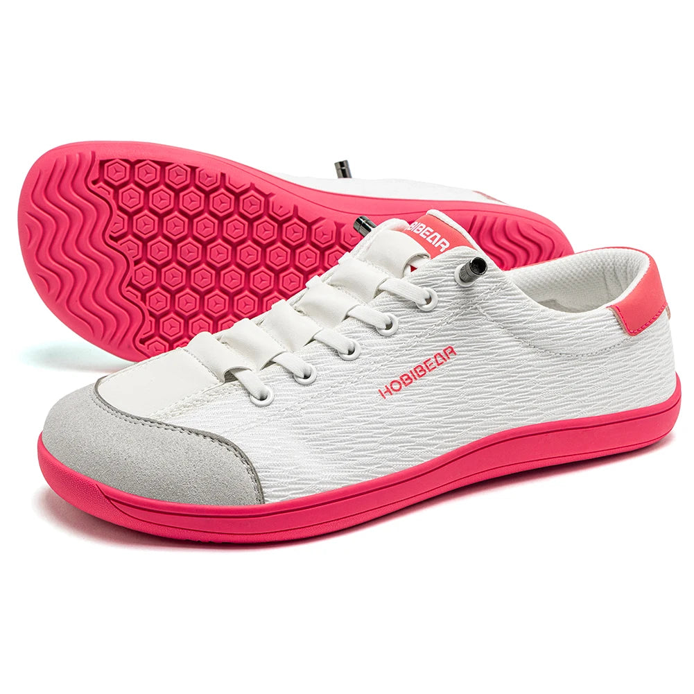 HOBIBEAR Women Mesh Wide Width Barefoot Shoes Unisex Zero Drop Minimalist Sneakers Slip On Breathable Lightweight Walking Shoes