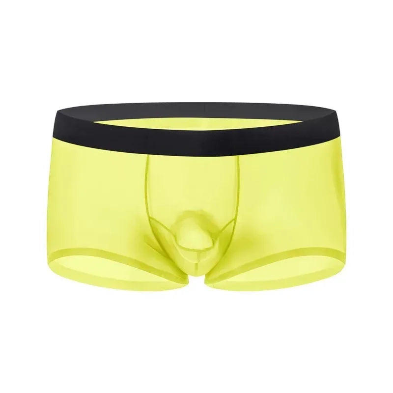Underwear men's boxer shorts Elephant transparent ice silk bullet separation personality pants